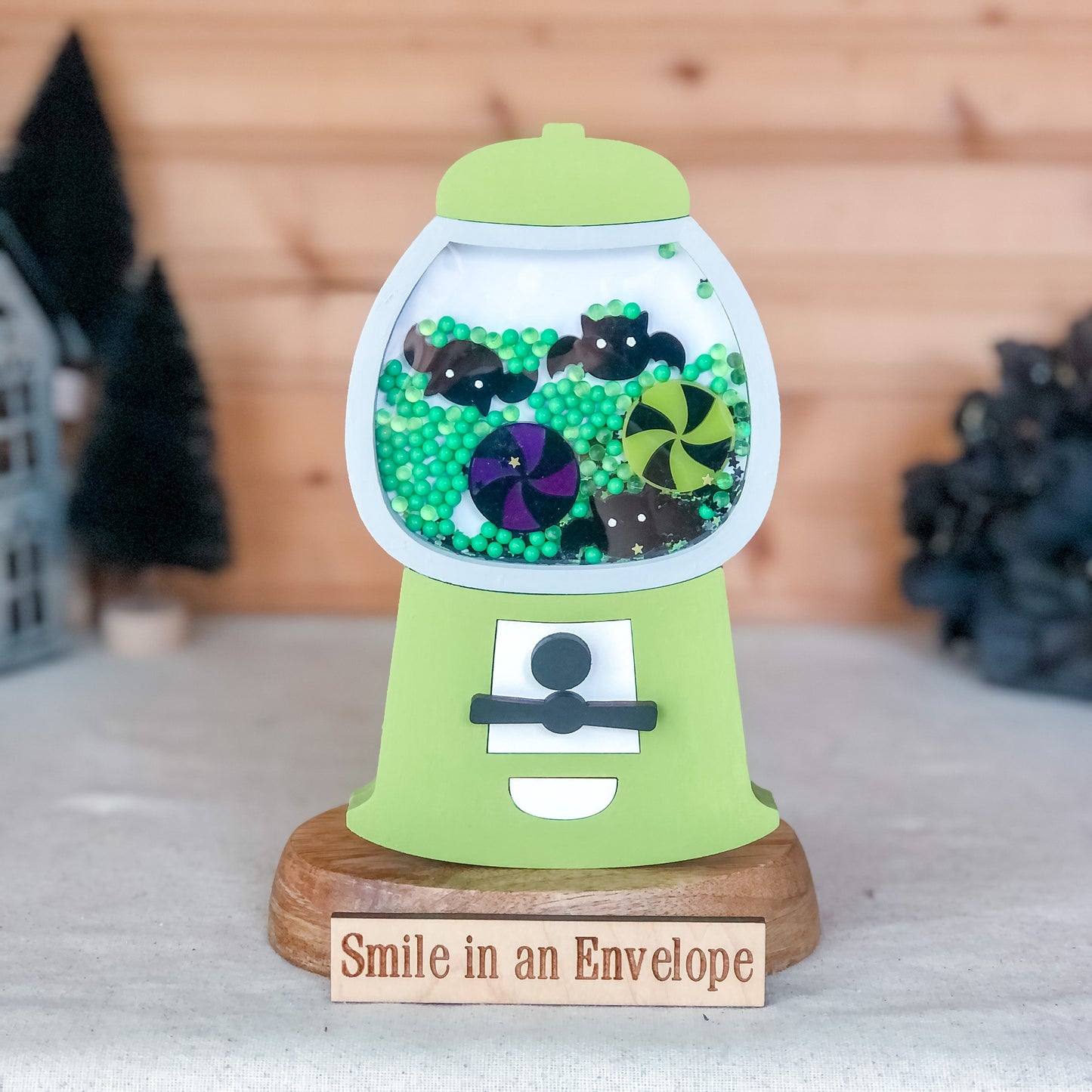 Bat Gumball shaker Halloween Green