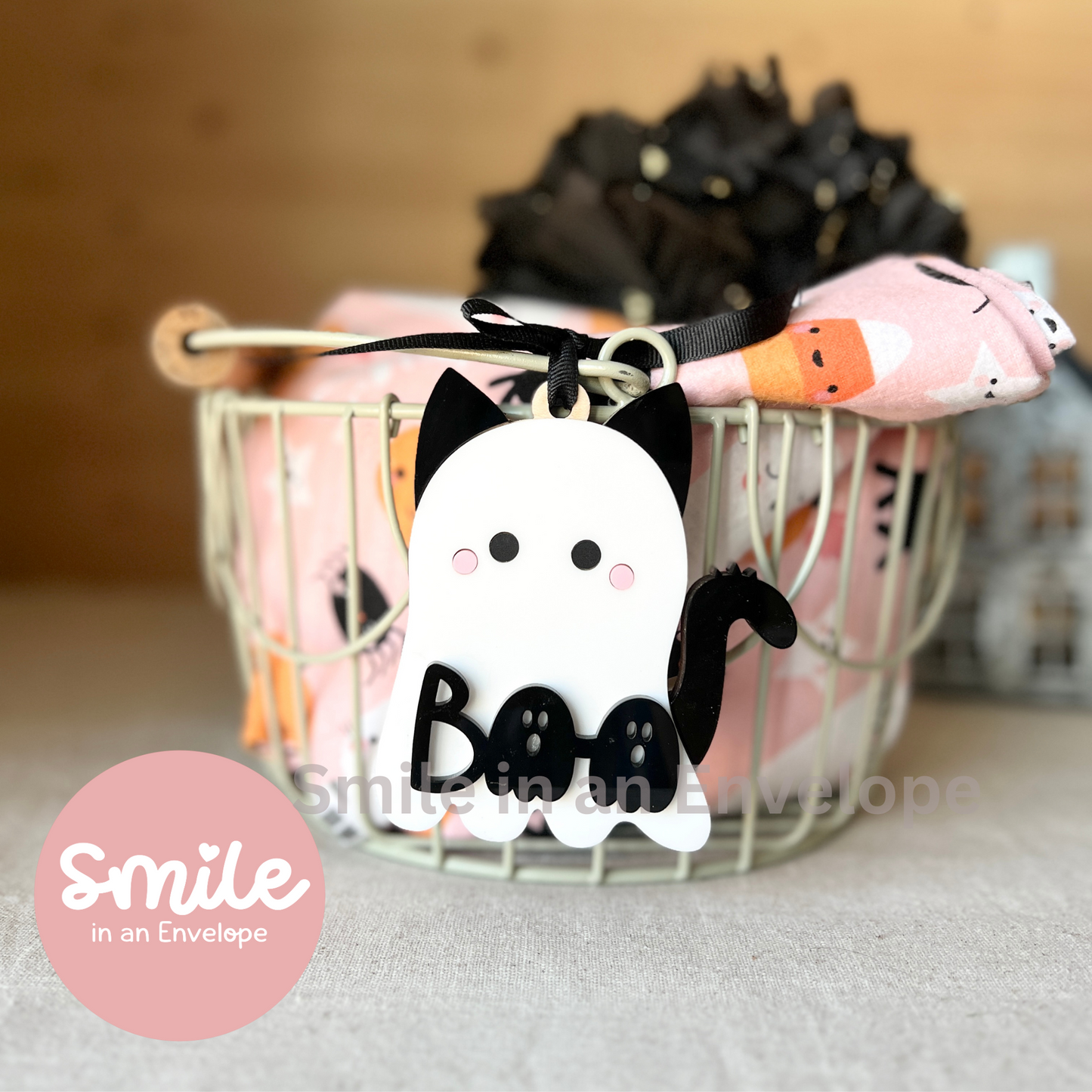 Kitty Ghost BOO tag