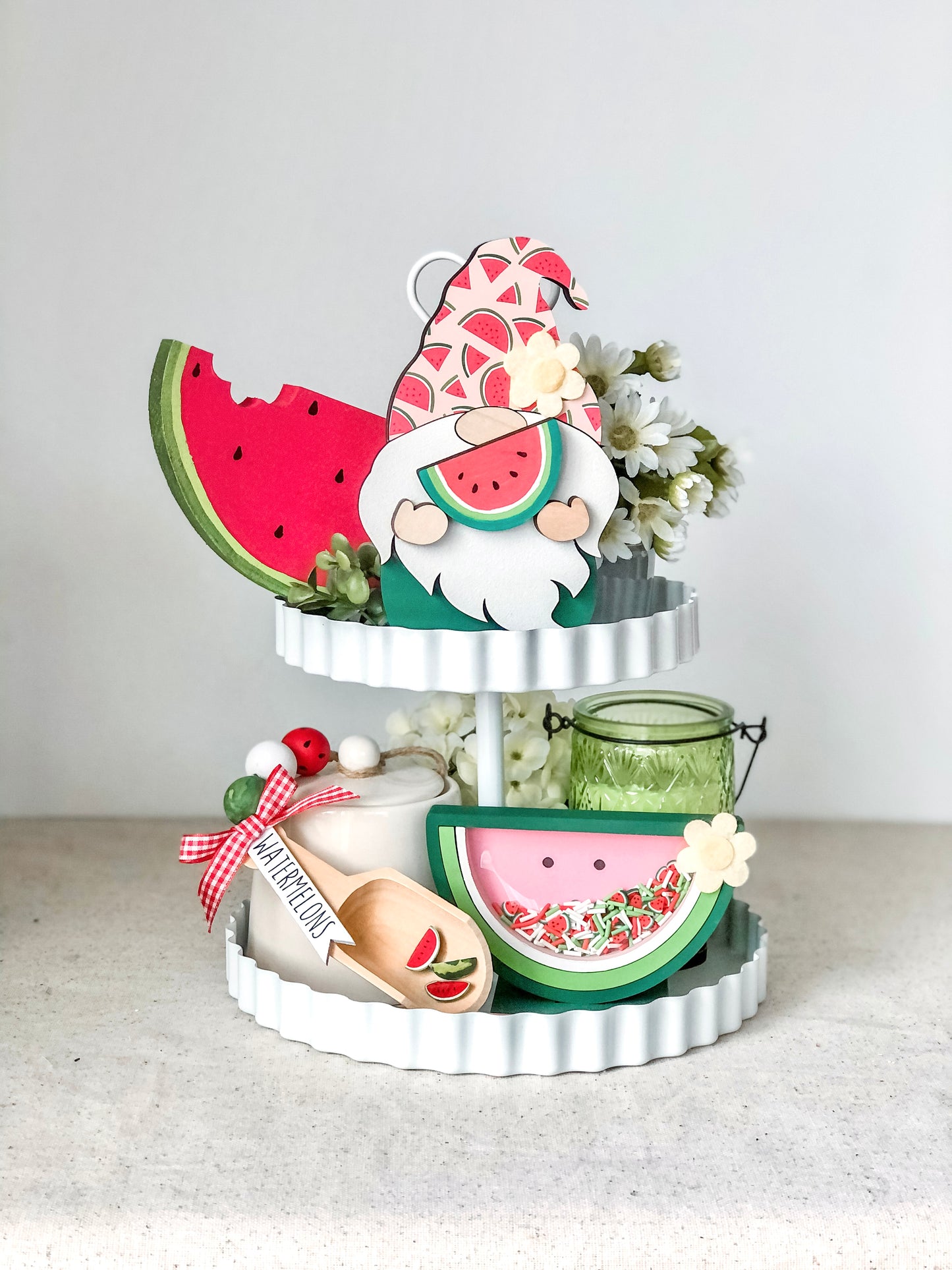 Watermelon gnome Tiered tray