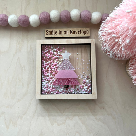 Christmas Tree shaker sign - Pink image 0
