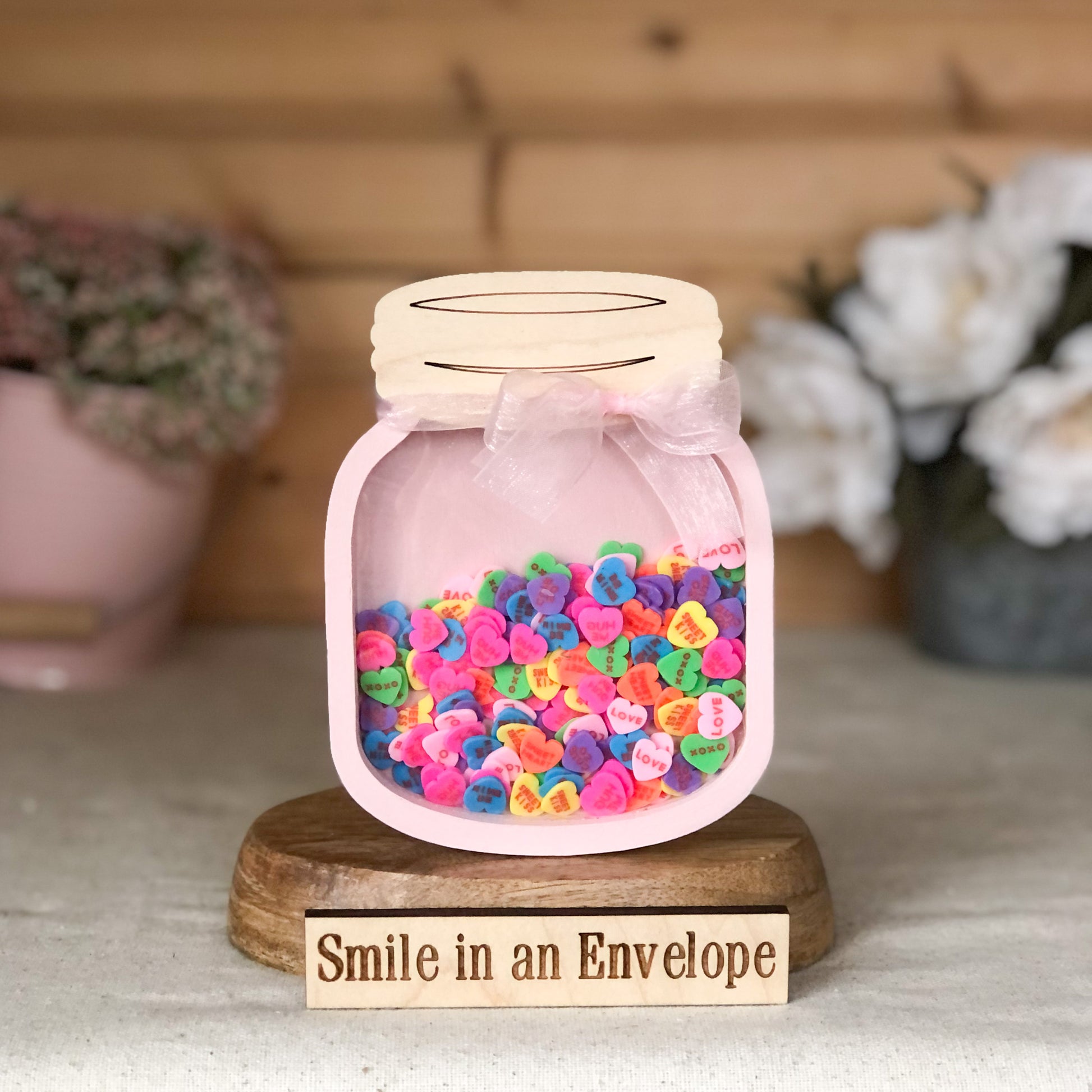 Candy Heart Mason Jar shaker