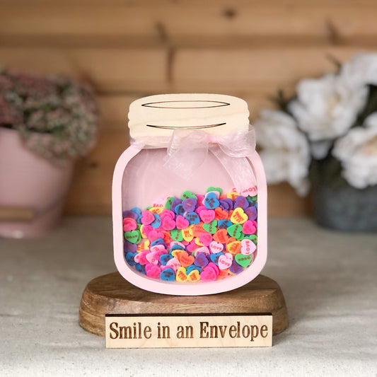 Candy Heart Mason Jar shaker