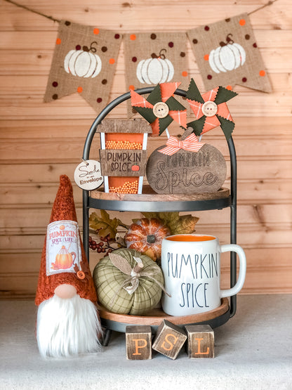 Fall Tiered tray PSL Pumpkin Spice 