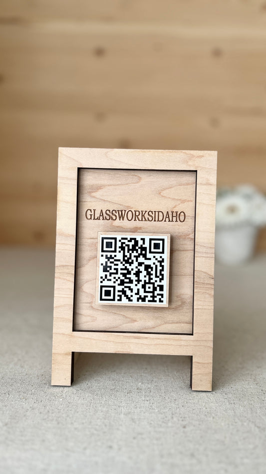 Personalized QR Code Easel sign