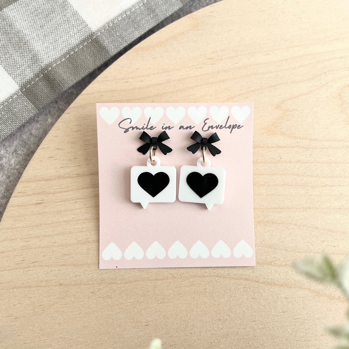 Heart Message Earrings