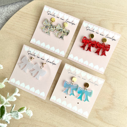 Bow Earrings Holiday Color