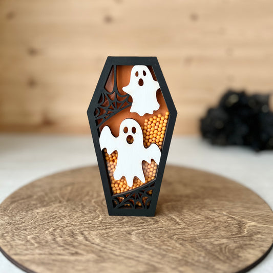 Coffin shaker - Orange ghost (Beads)