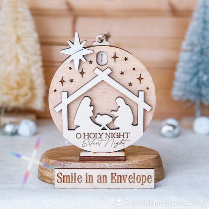 Nativity Countdown Ornament +base