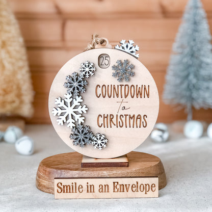 Snowflake Countdown Ornament+base