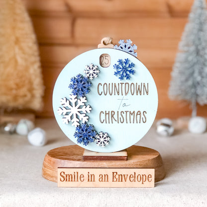 Snowflake Countdown Ornament+base