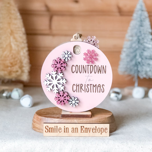 Snowflake Countdown Ornament+base