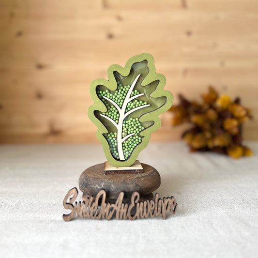 Fall Leaf shaker - Olive Green