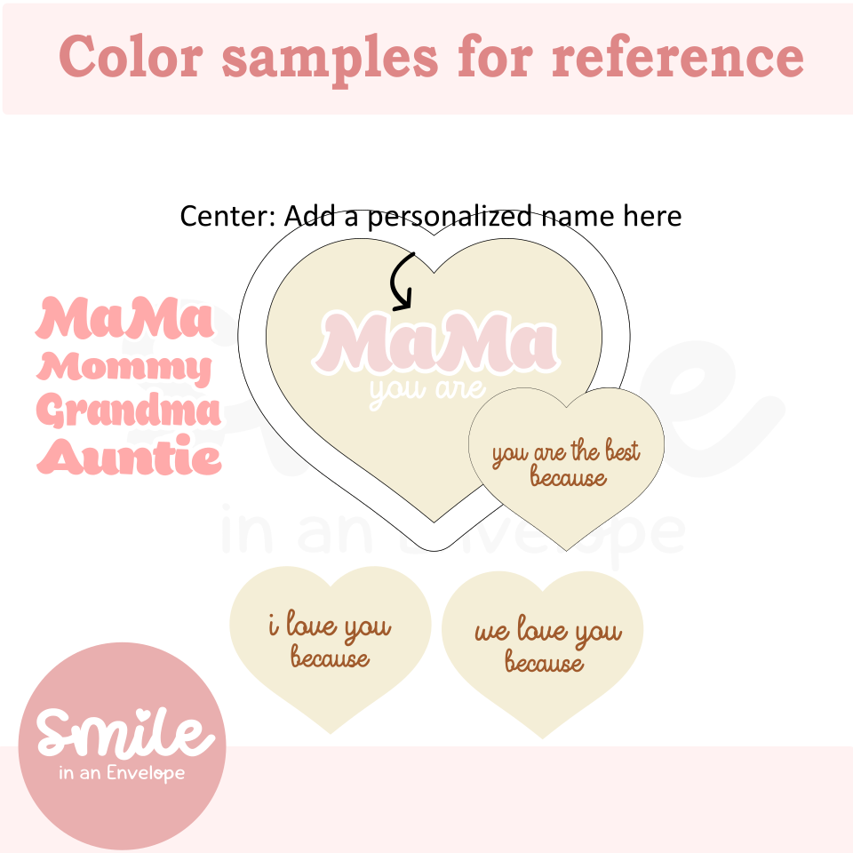 Affirmation Jar Double heart. Gift for mom, Grandma and her. Family love Jar