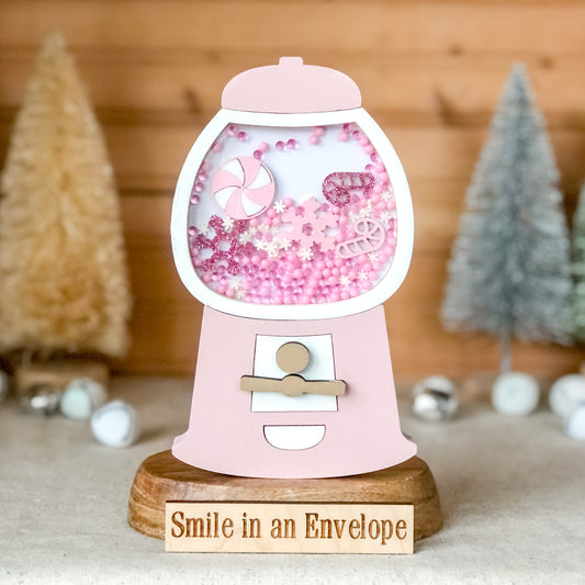 Pink Christmas Gumball shaker