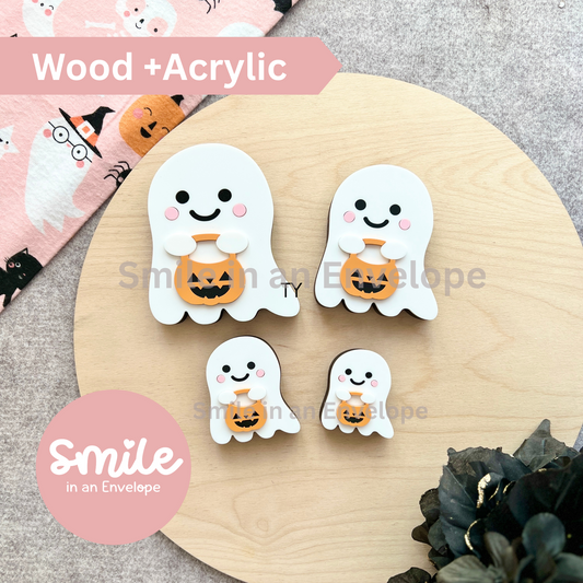 Ghost wz pumpkin shelf sitter