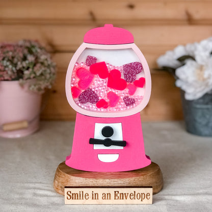 Gumball shaker Valentine Hot Pink