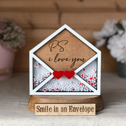 White [PS. I love you] Love Letter shaker image 0