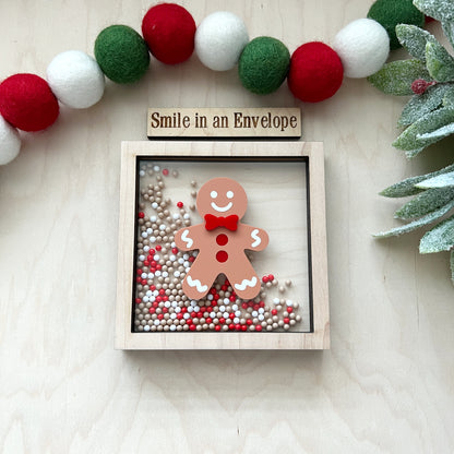 Gingerbread Man shaker sign : Red Bow image 0